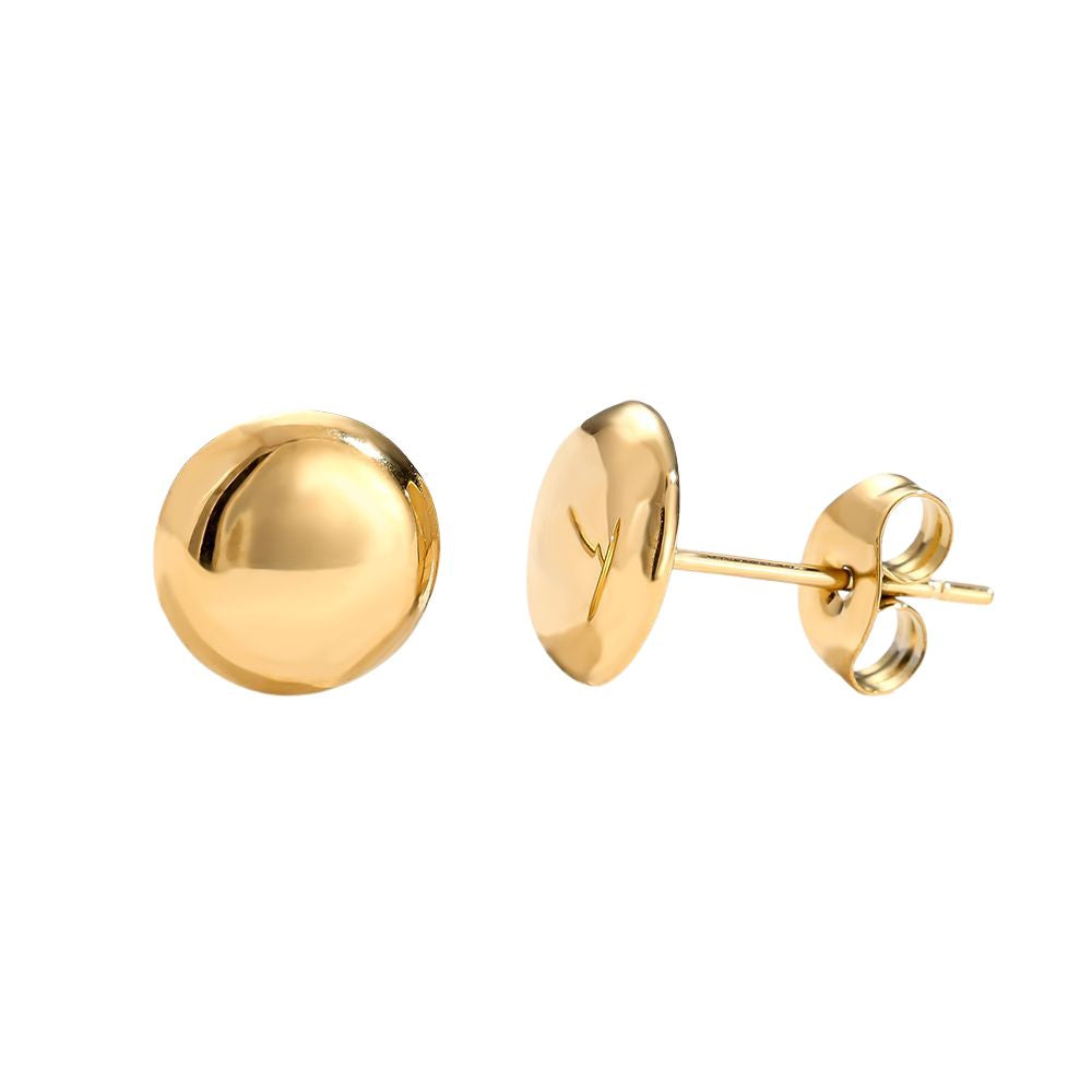 Brinco Liso Pequeno Banhado a ouro