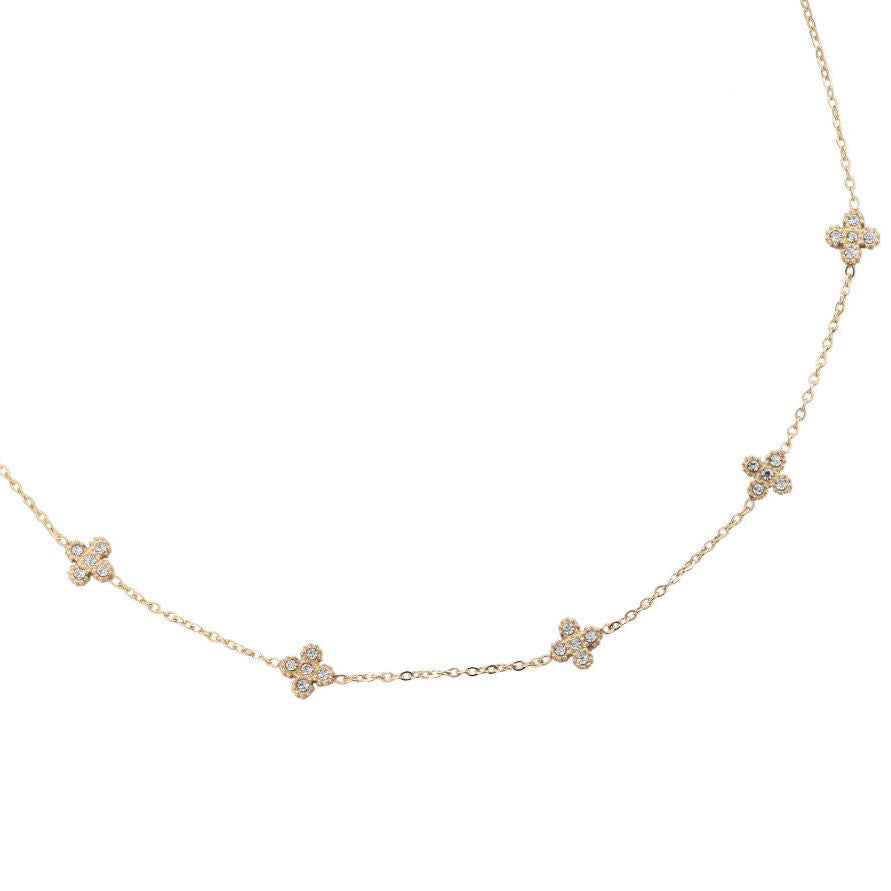 Colar Dourado de Trevos