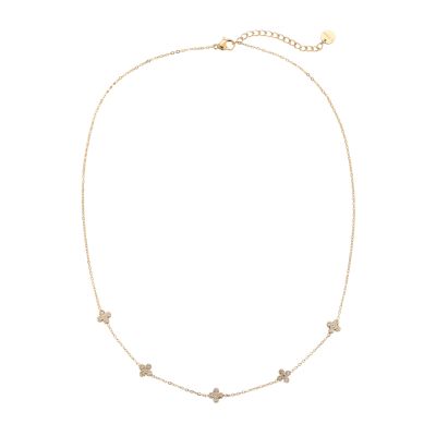 Colar Dourado de Trevos