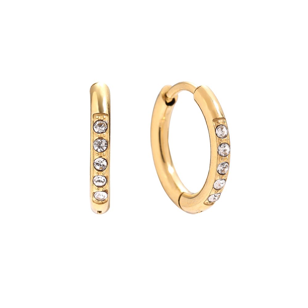 Brinco Argola Pequena com Zircónia