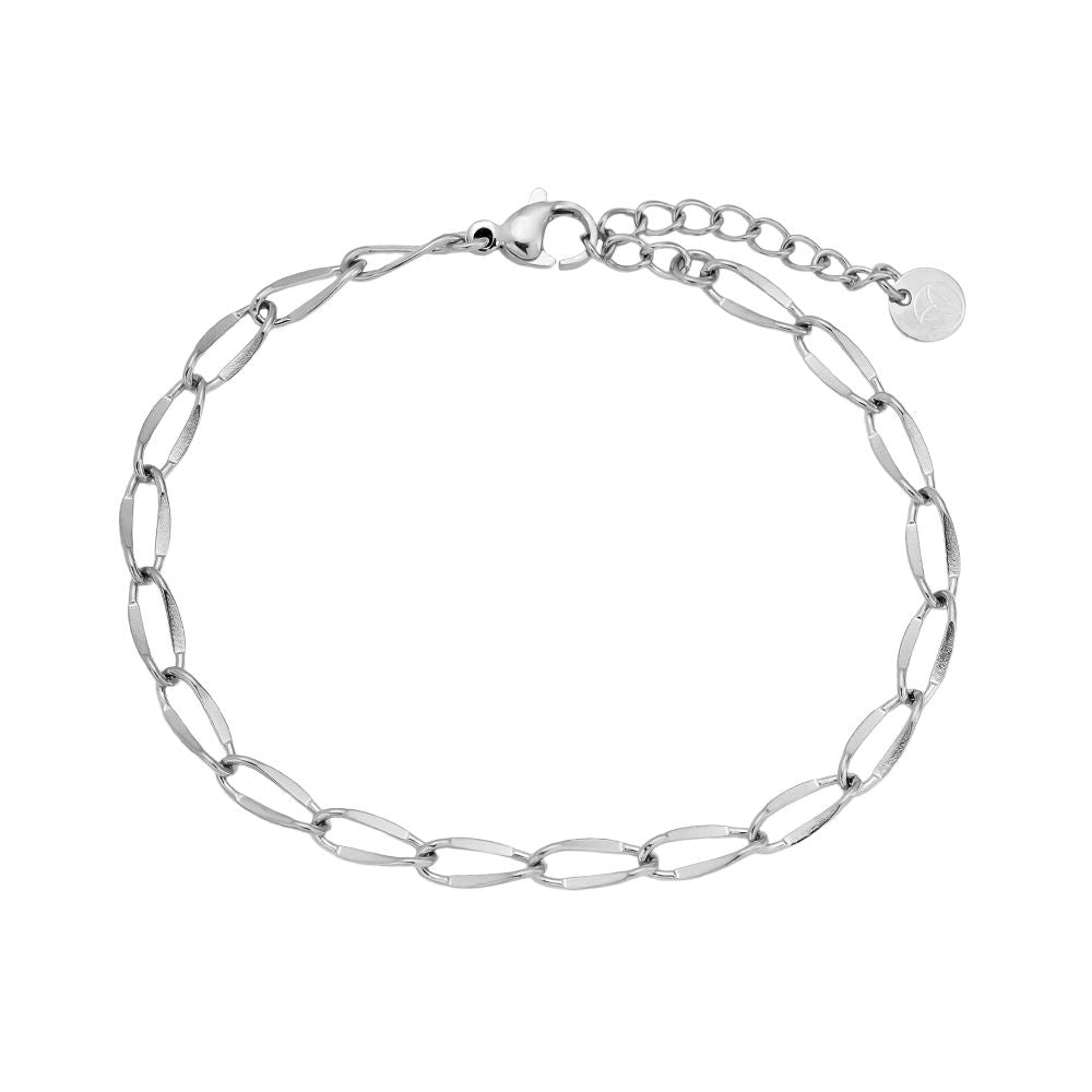 Pulseira de Elos Ovais Banhada a Ouro