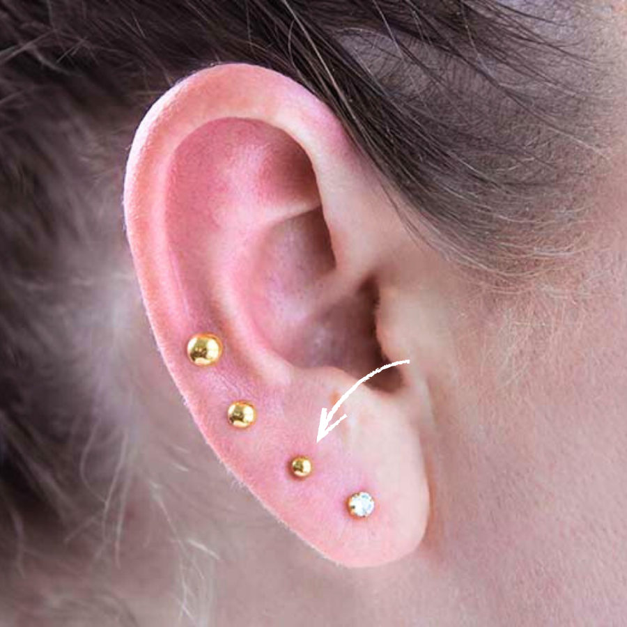 Brinco Bolinha Segundo Furo