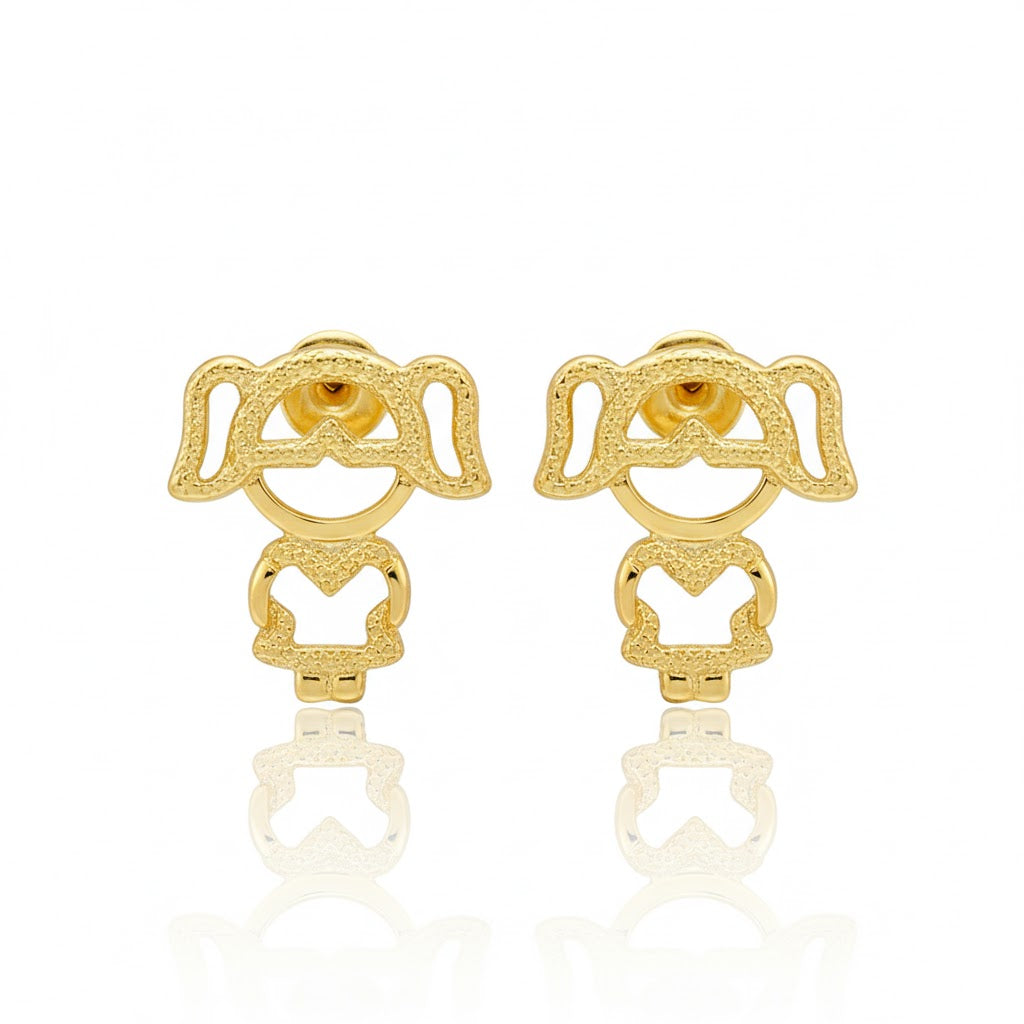 Brincos Dourados Pequenos Menina