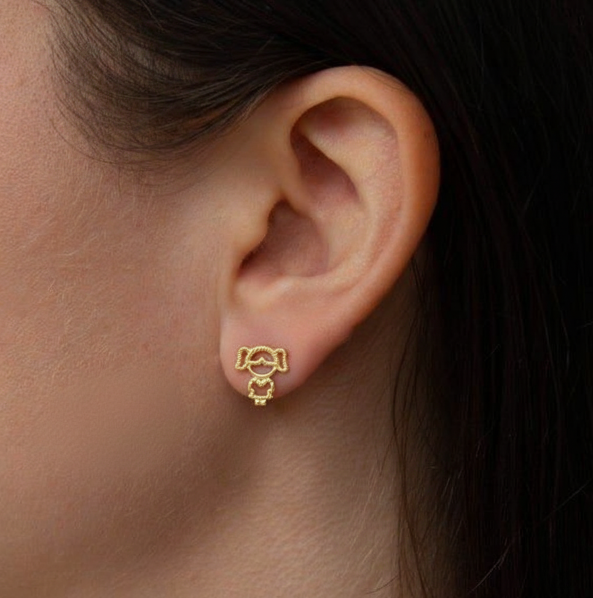 Brincos Dourados Pequenos Menina