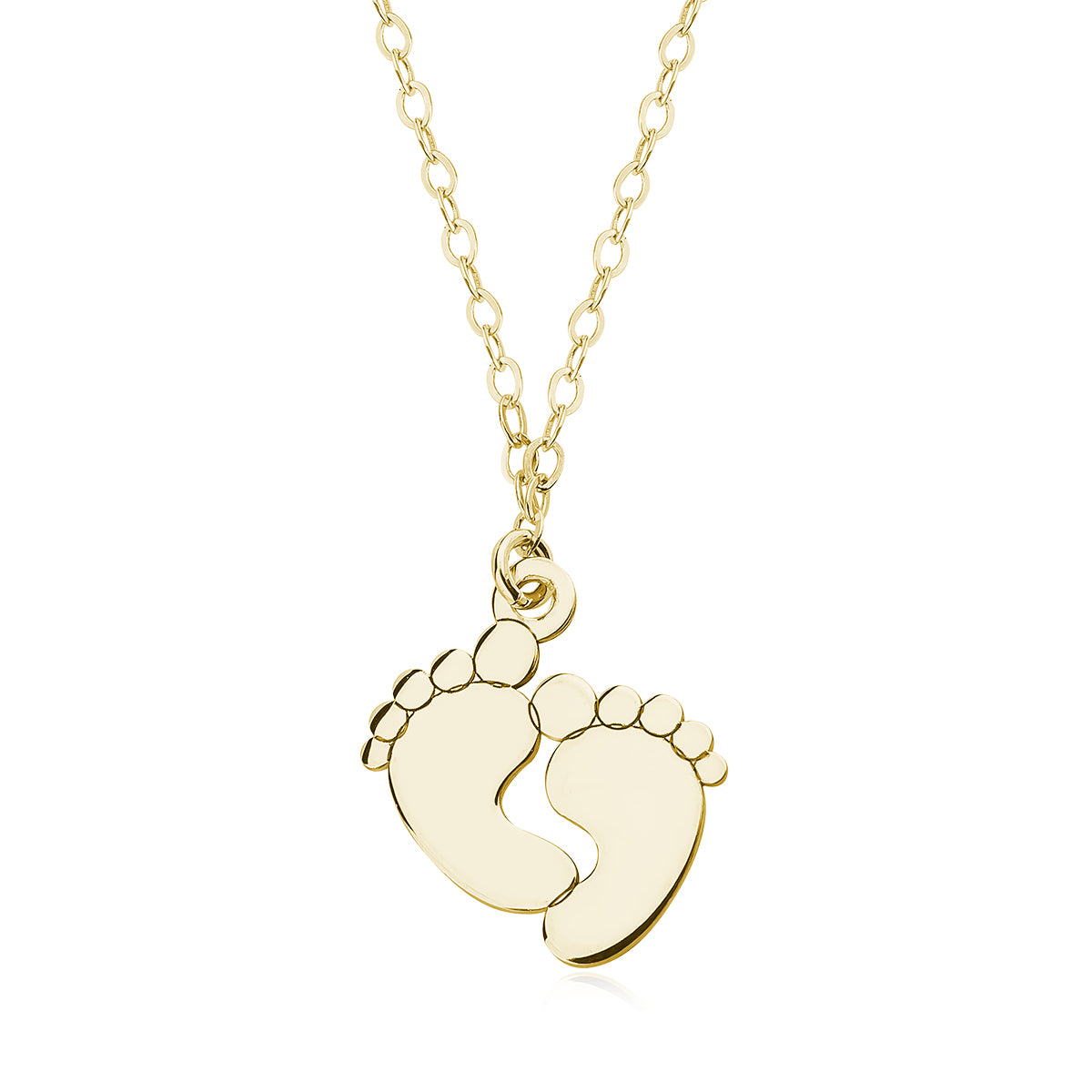 Colar Dourado com Pendente Pézinhos Bebé