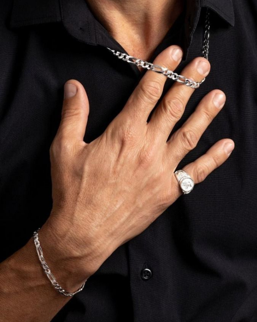 Pulseira Masculina Conquer em Aço Inoxidável