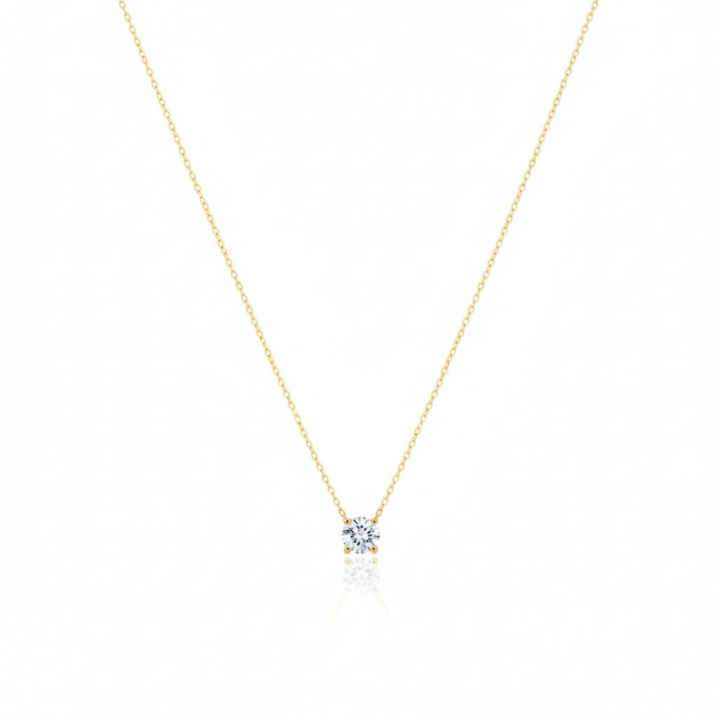 Colar com Zircónia Pequena