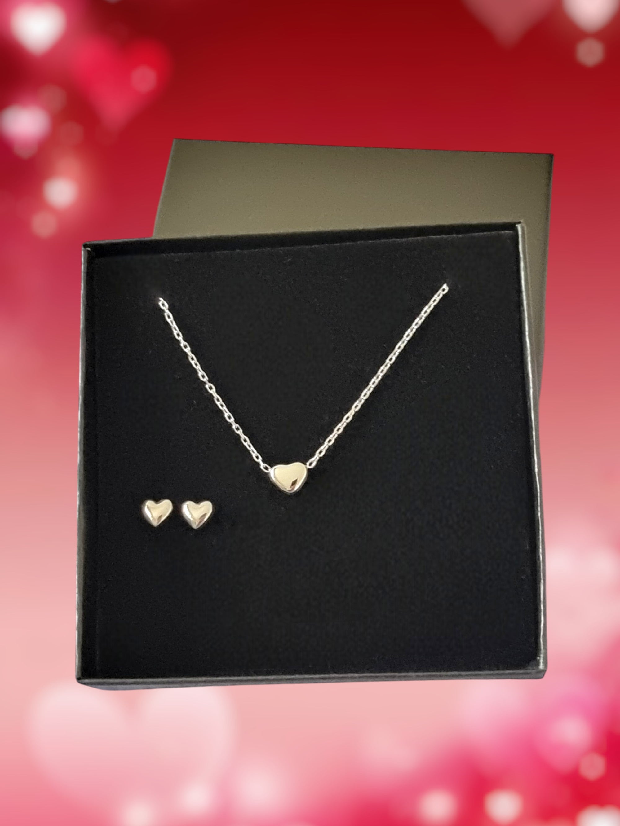 Conjunto Eterno Promessa Colar + brincos em aço