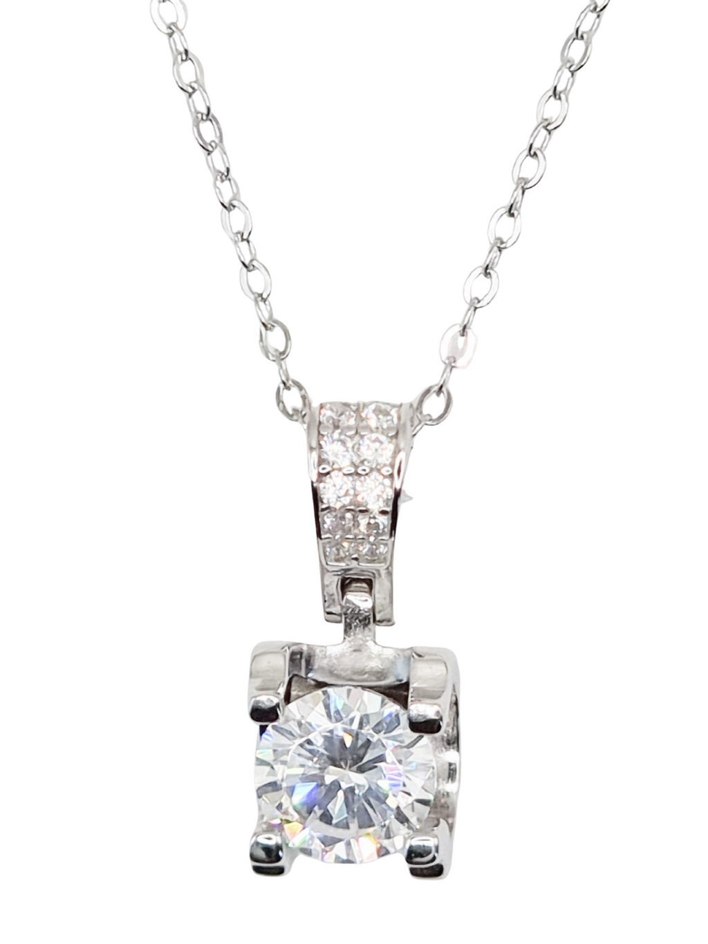 Colar de Luxo com Zircónia Quadrada
