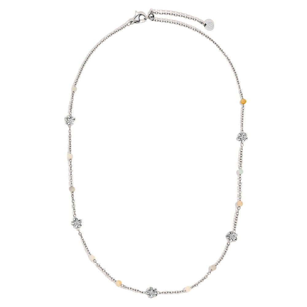 Colar com mini Flores e Bolas Pequenas
