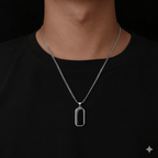 Colar Masculino Onyx em Aço Inoxidável