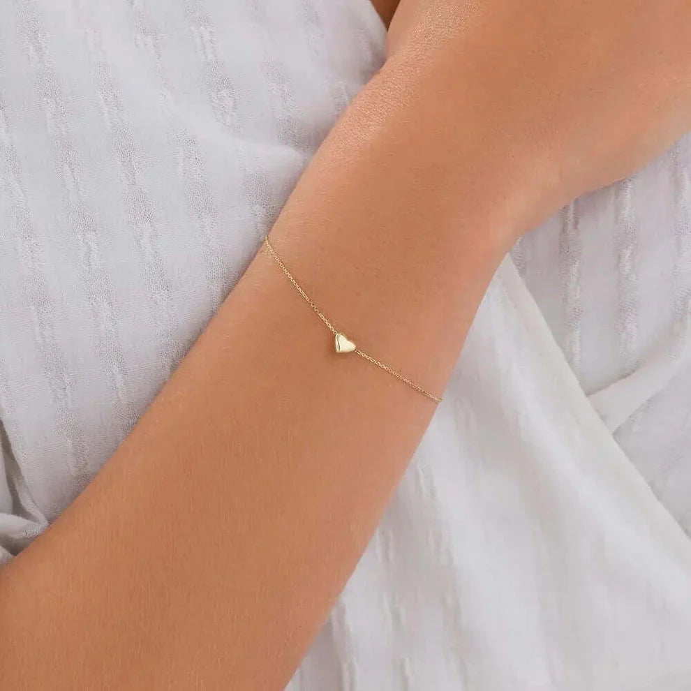 Pulseira Dourada Coração Minimalista