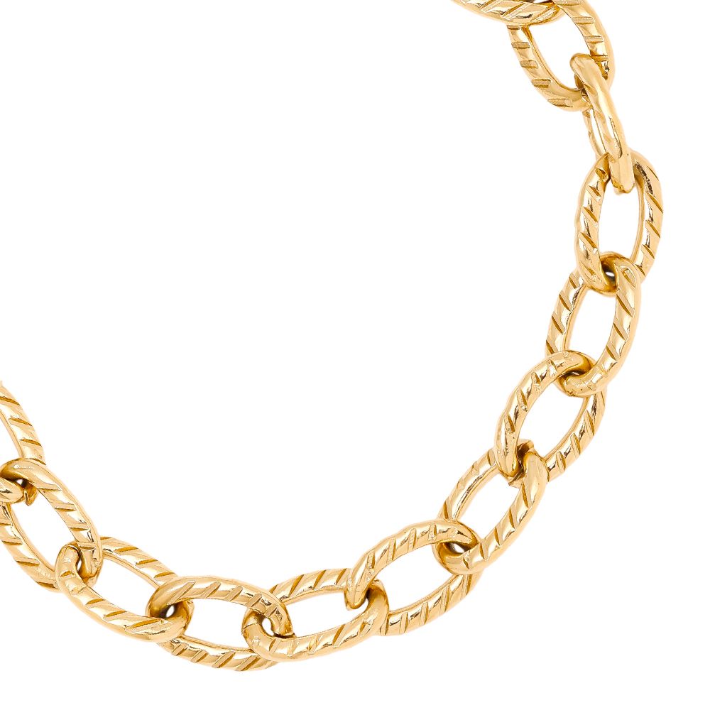 Pulseira Dourada em Elos